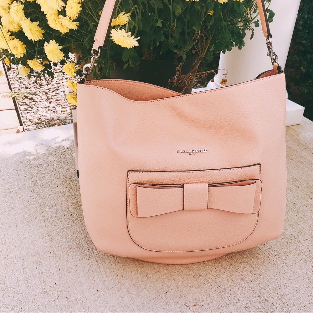 Karl Lagerfeld Bobbie pebbled leather hobo bag